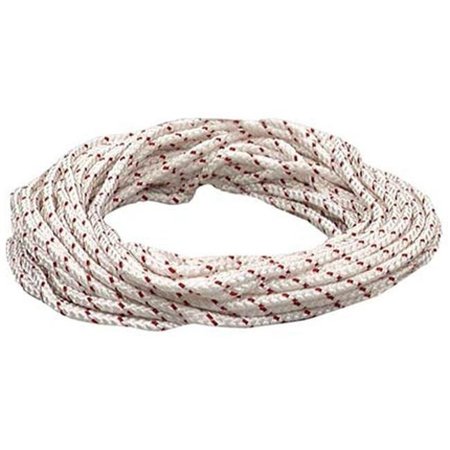 THE LEHIGH GROUP Lehigh Group 50ft. White & Red Polypropylene Diamond Braid Rope  BPE1050W BPE1050W